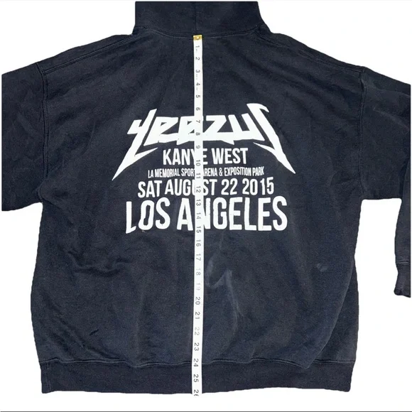 Kanye West Yeezus Tour Hoodie - XL 2015 Los Angeles check photos for damaged - Picture 3 of 7